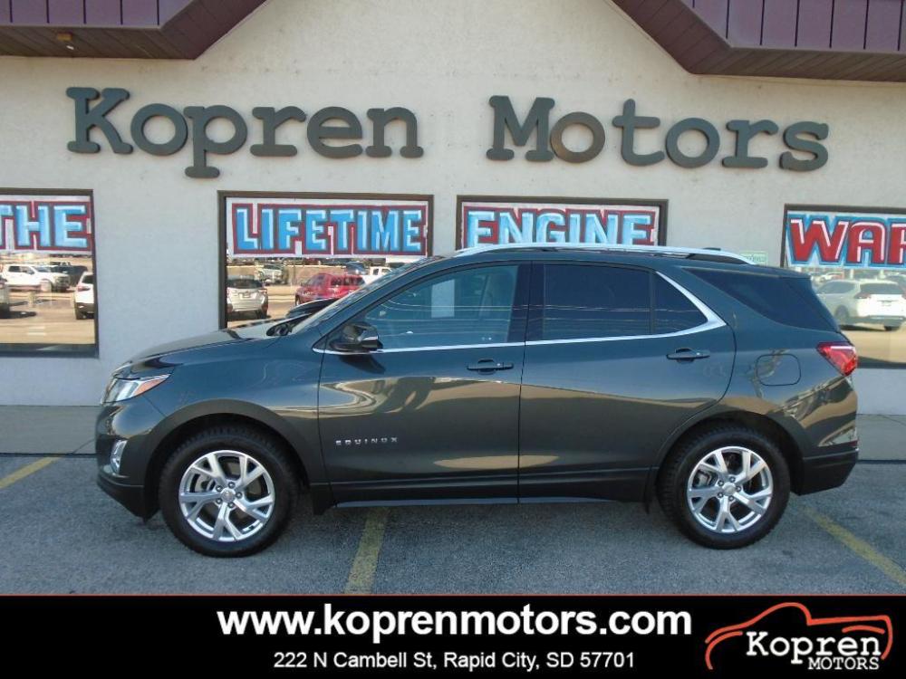 2019 Nightfall Gray Metallic Chevrolet Equinox LT (2GNAXVEX0K6) with an 2.0 liter 4 Cylinder Engine engine, 9-SPEED AUTOMATIC, ELECTRONICALLY-CONTROLLED WITH transmission, located at 222 N Cambell St., Rapid City, SD, 57701, (866) 420-2727, 44.081833, -103.191032 - This vehicle is a certified CARFAX 1-owner. This vehicle has a clean CARFAX vehicle history report. This 2019 Chevrolet Equinox is equipped with all wheel drive. Keep safely connected while in this Chevrolet Equinox with OnStar. You may enjoy services like Automatic Crash Response, Navigation, Road - Photo #0