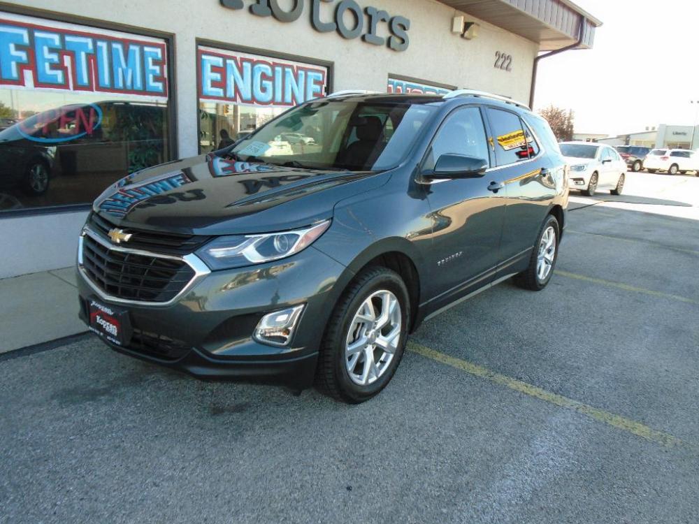 2019 Nightfall Gray Metallic Chevrolet Equinox LT (2GNAXVEX0K6) with an 2.0 liter 4 Cylinder Engine engine, 9-SPEED AUTOMATIC, ELECTRONICALLY-CONTROLLED WITH transmission, located at 222 N Cambell St., Rapid City, SD, 57701, (866) 420-2727, 44.081833, -103.191032 - This vehicle is a certified CARFAX 1-owner. This vehicle has a clean CARFAX vehicle history report. This 2019 Chevrolet Equinox is equipped with all wheel drive. Keep safely connected while in this Chevrolet Equinox with OnStar. You may enjoy services like Automatic Crash Response, Navigation, Road - Photo #1