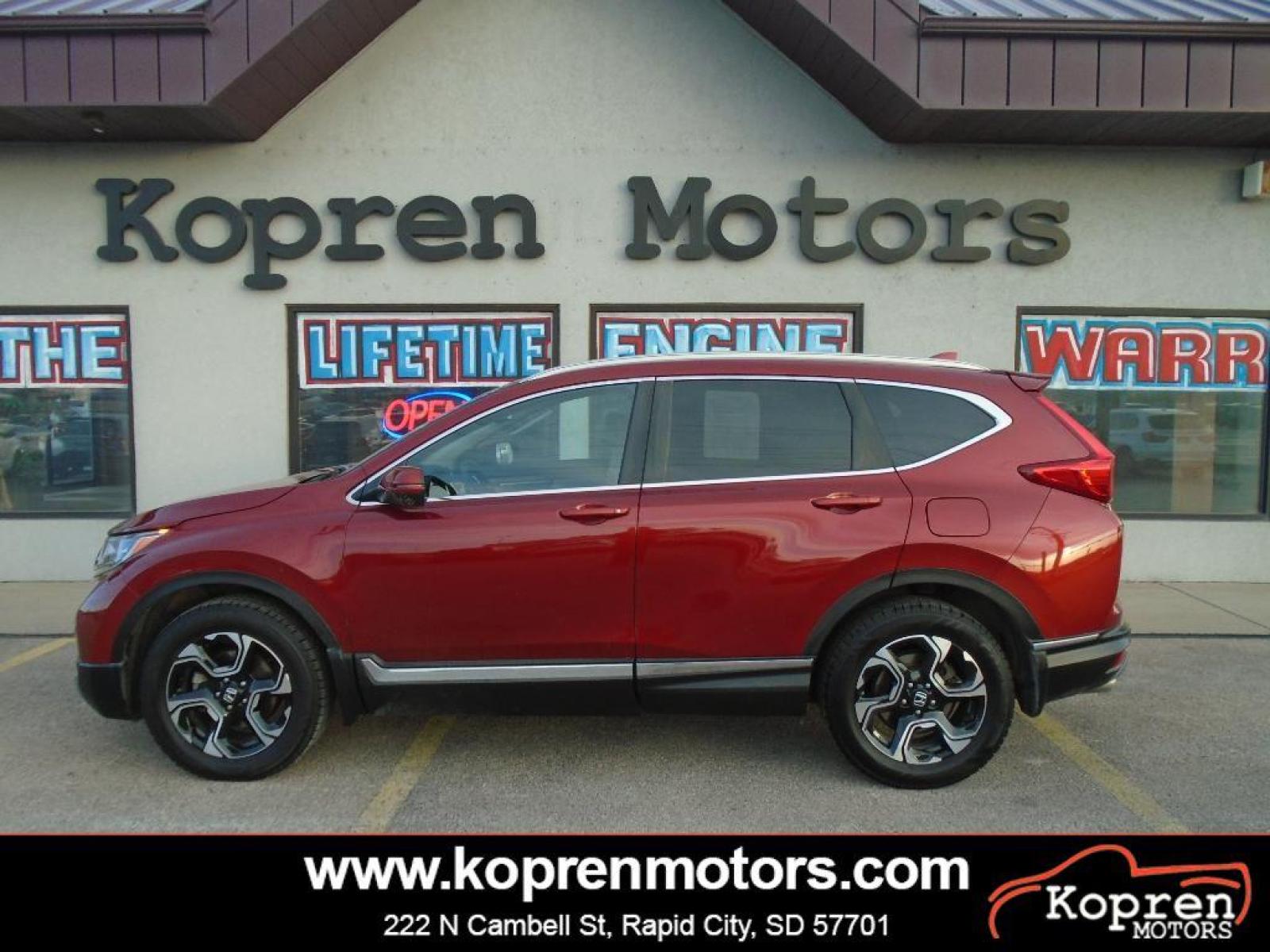 2019 Basque Red Pearl II Honda CR-V Touring (5J6RW2H9XKL) with an 1.5 liter 4 Cylinder Engine engine, Continuously Variable w/Sport Mode transmission, located at 222 N Cambell St., Rapid City, SD, 57701, (866) 420-2727, 44.081833, -103.191032 - Protect this small suv from unwanted accidents with a cutting edge backup camera system. Good News! This certified CARFAX 1-owner vehicle has only had one owner before you. The vehicle has satellite radio capabilities. Heated seats for those cold winter days are included in the Honda CR-V. Bluetooth - Photo #0