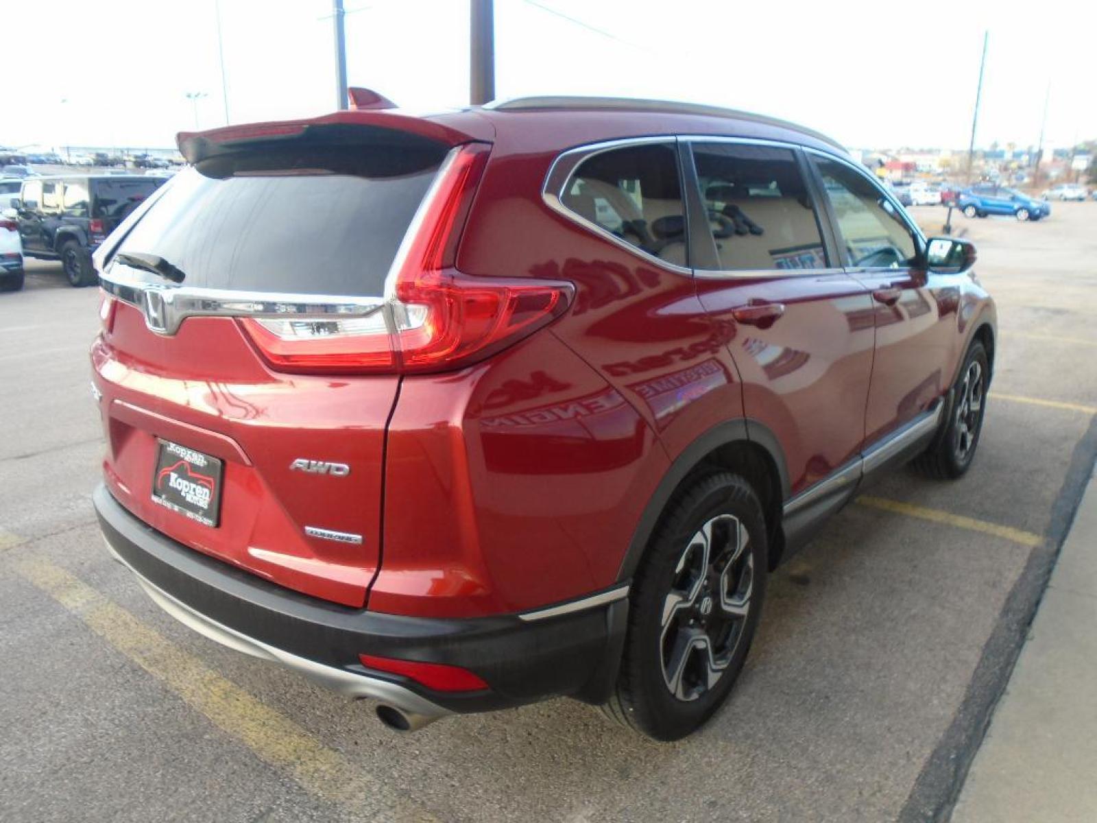 2019 Basque Red Pearl II Honda CR-V Touring (5J6RW2H9XKL) with an 1.5 liter 4 Cylinder Engine engine, Continuously Variable w/Sport Mode transmission, located at 222 N Cambell St., Rapid City, SD, 57701, (866) 420-2727, 44.081833, -103.191032 - Protect this small suv from unwanted accidents with a cutting edge backup camera system. Good News! This certified CARFAX 1-owner vehicle has only had one owner before you. The vehicle has satellite radio capabilities. Heated seats for those cold winter days are included in the Honda CR-V. Bluetooth - Photo #3