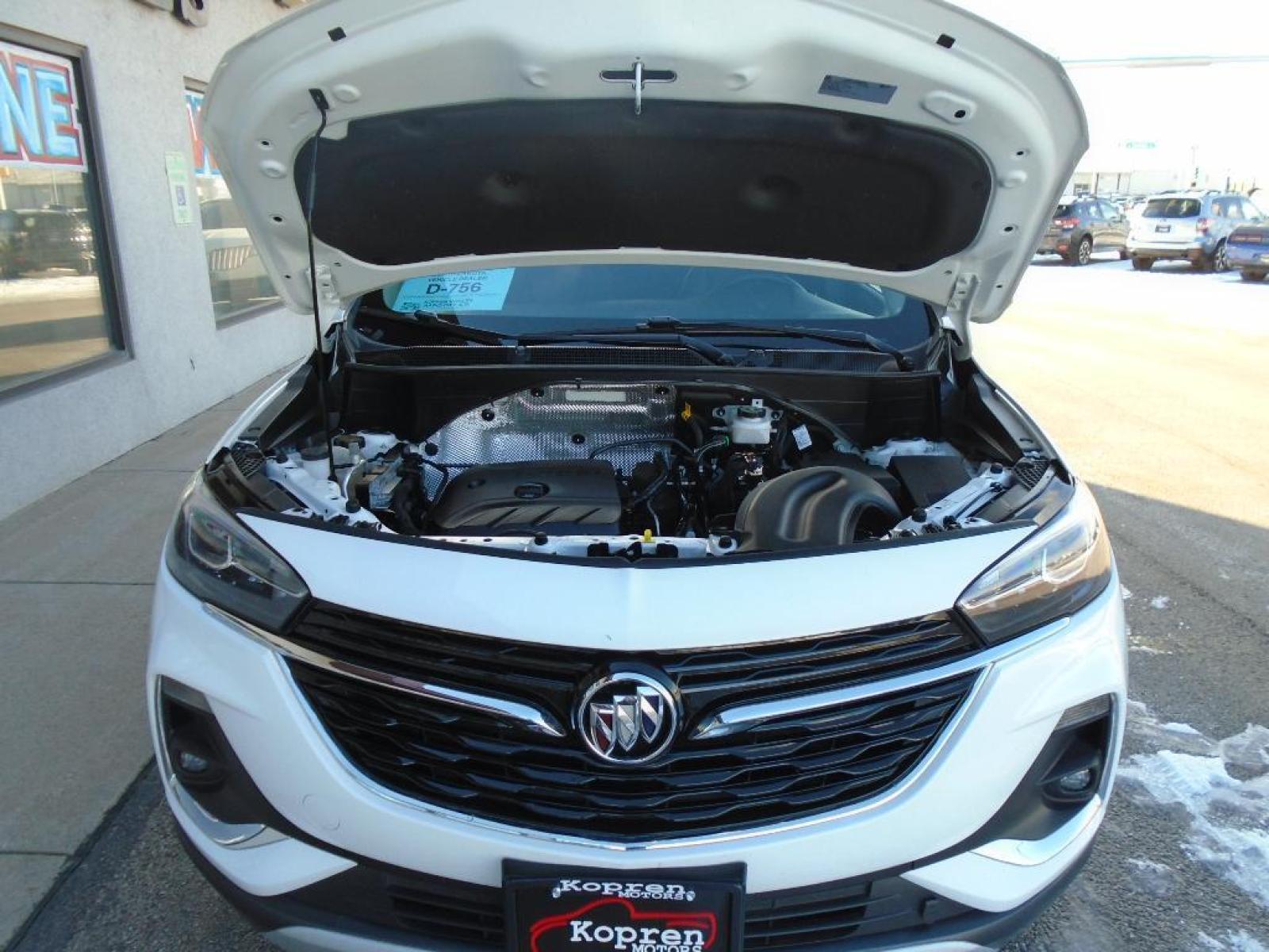 2021 WHITE Buick Encore GX Essence (KL4MMGSL1MB) with an 1.3 liter 3 Cylinder Engine engine, 9-SPEED AUTOMATIC, 9T4X, GEN 1 transmission, located at 222 N Cambell St., Rapid City, SD, 57701, (866) 420-2727, 44.081833, -103.191032 - This vehicle is a certified CARFAX 1-owner. The Buick Encore GX has a clean CARFAX vehicle history report. Protect this unit from unwanted accidents with a cutting edge backup camera system. This unit embodies class and sophistication with its refined white exterior. The vehicle has a 1.3 liter 3 C - Photo #31