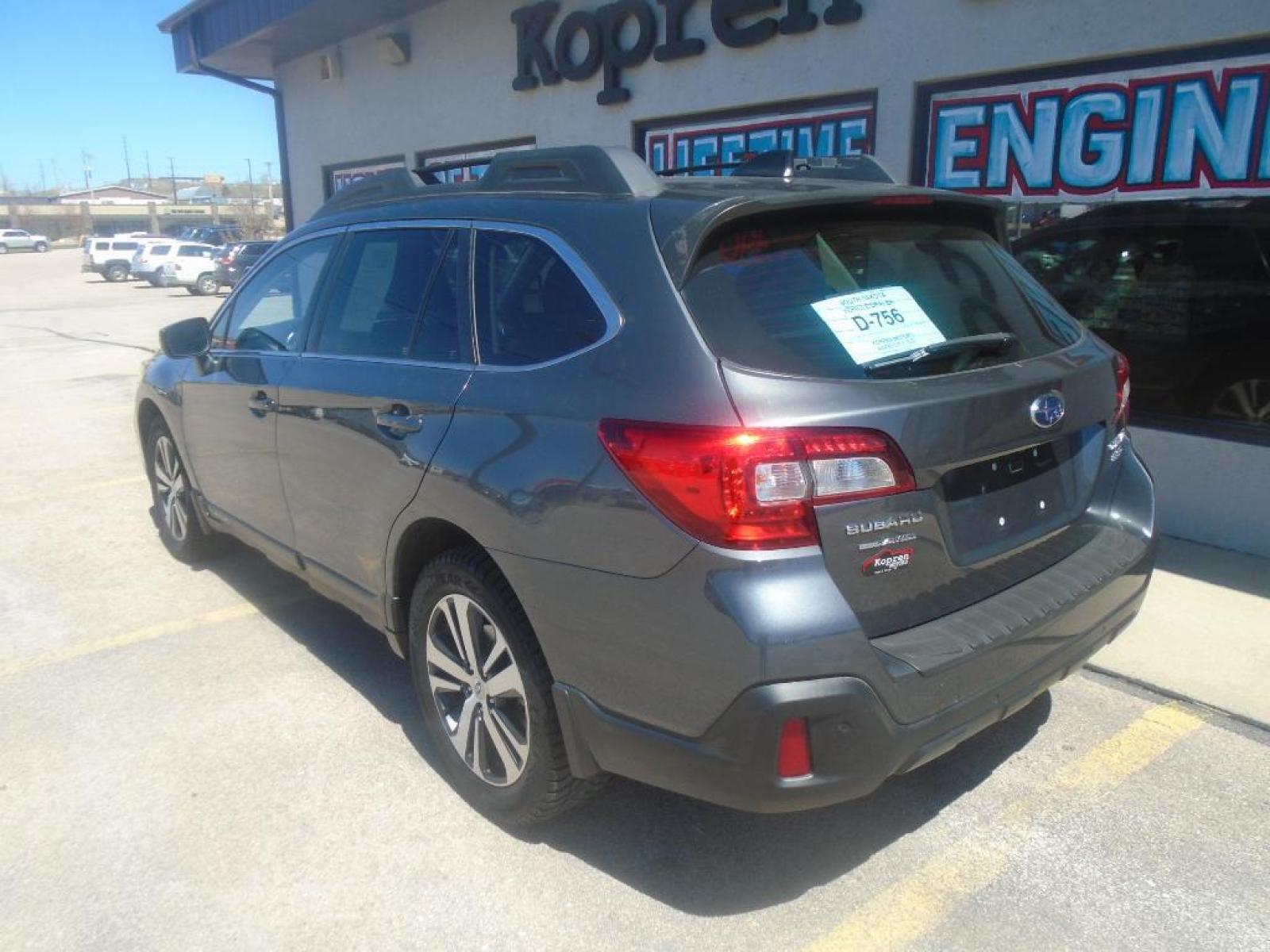 2019 GRAY Subaru Outback Limited (4S4BSENC8K3) with an B6, 3.6L engine, 6-speed CVT transmission, located at 222 N Cambell St., Rapid City, SD, 57701, (866) 420-2727, 44.081833, -103.191032 - Bluetooth technology is built into this 2019 Subaru Outback , keeping your hands on the steering wheel and your focus on the road. Our dealership has already run the CARFAX report and it is clean. A clean CARFAX is a great asset for resale value in the future. with XM/Sirus Satellite Radio you are - Photo #1