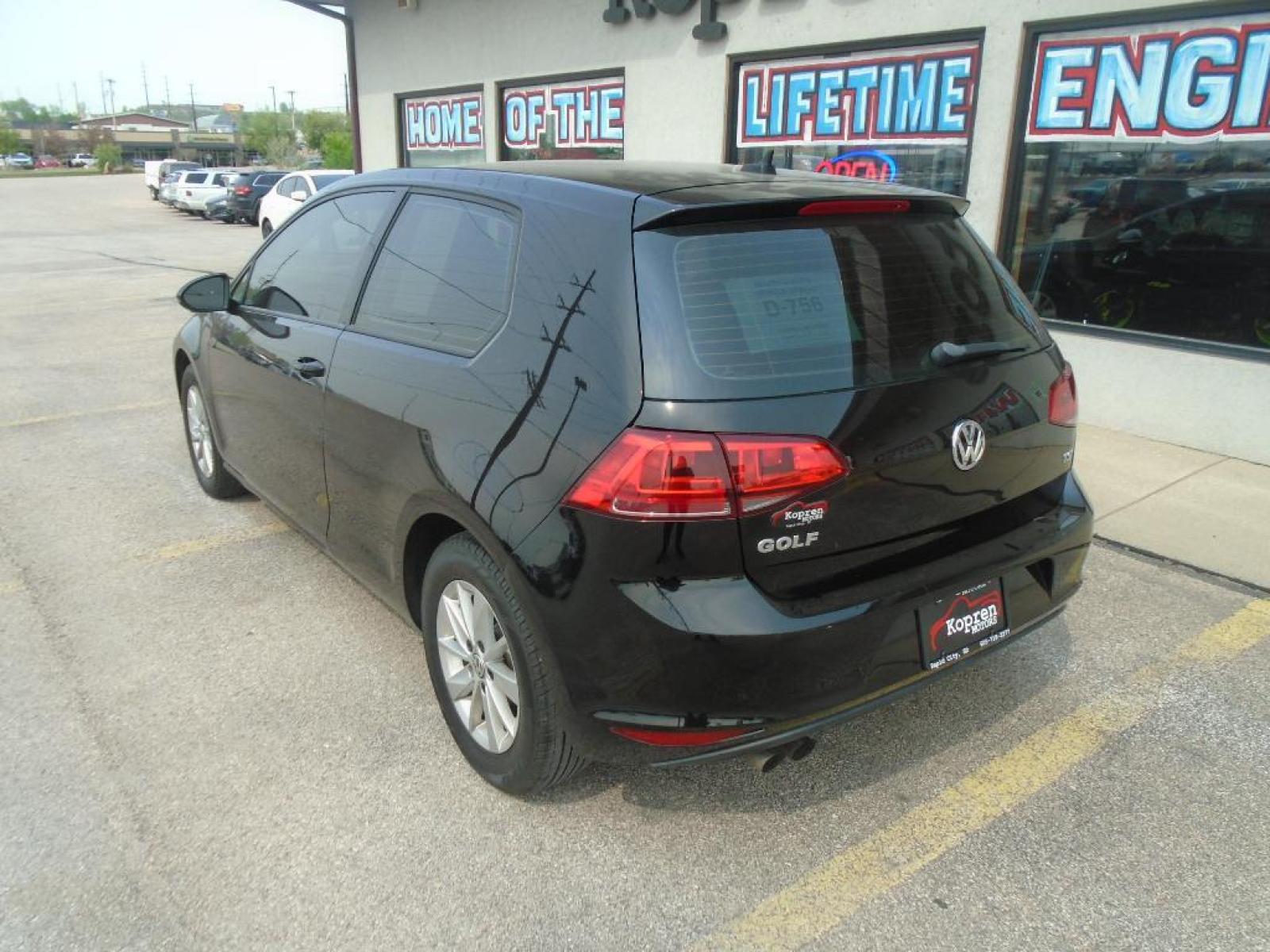 2015 BLACK /Titan Black Volkswagen Golf TSI S (3VW817AU0FM) with an L4, 1.8L engine, 5-speed manual transmission, located at 222 N Cambell St., Rapid City, SD, 57701, (866) 420-2727, 44.081833, -103.191032 - <b>Equipment</b><br>Bluetooth technology is built into this small car, keeping your hands on the steering wheel and your focus on the road. This small car has an elegant black exterior finish. Maintaining a stable interior temperature in this vehicle is easy with the climate control system. This veh - Photo #1