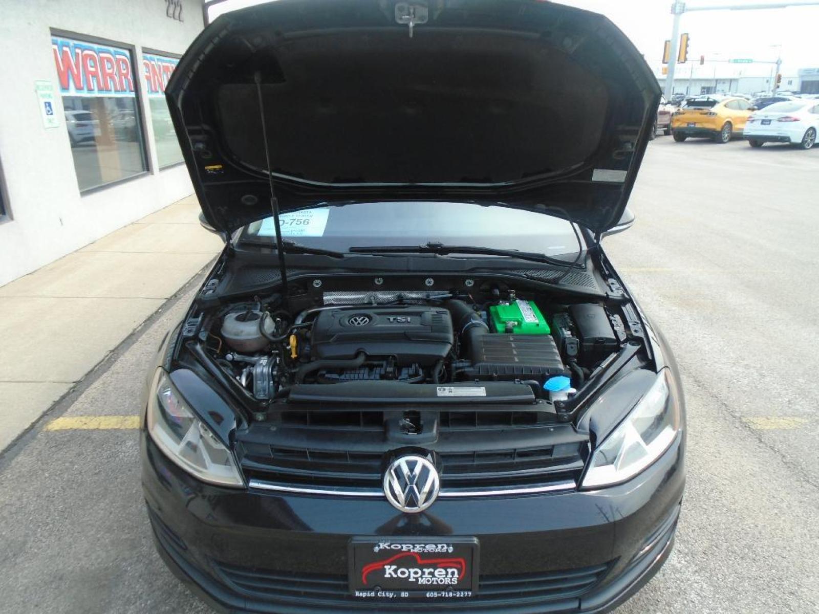 2015 BLACK /Titan Black Volkswagen Golf TSI S (3VW817AU0FM) with an L4, 1.8L engine, 5-speed manual transmission, located at 222 N Cambell St., Rapid City, SD, 57701, (866) 420-2727, 44.081833, -103.191032 - <b>Equipment</b><br>Bluetooth technology is built into this small car, keeping your hands on the steering wheel and your focus on the road. This small car has an elegant black exterior finish. Maintaining a stable interior temperature in this vehicle is easy with the climate control system. This veh - Photo #34