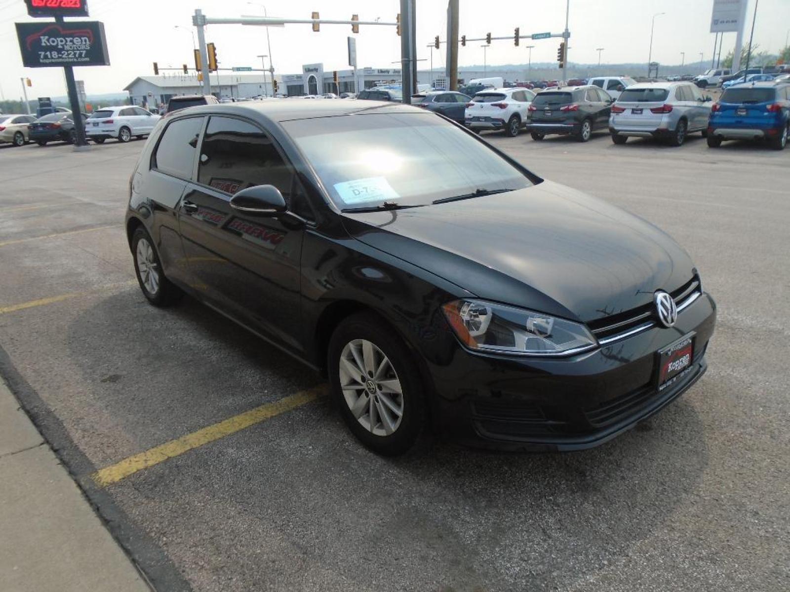 2015 BLACK /Titan Black Volkswagen Golf TSI S (3VW817AU0FM) with an L4, 1.8L engine, 5-speed manual transmission, located at 222 N Cambell St., Rapid City, SD, 57701, (866) 420-2727, 44.081833, -103.191032 - <b>Equipment</b><br>Bluetooth technology is built into this small car, keeping your hands on the steering wheel and your focus on the road. This small car has an elegant black exterior finish. Maintaining a stable interior temperature in this vehicle is easy with the climate control system. This veh - Photo #4